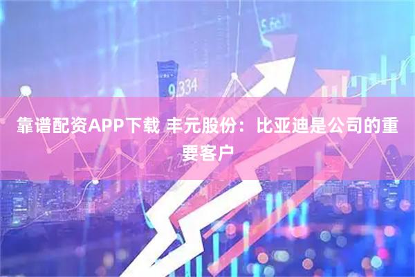靠谱配资APP下载 丰元股份：比亚迪是公司的重要客户